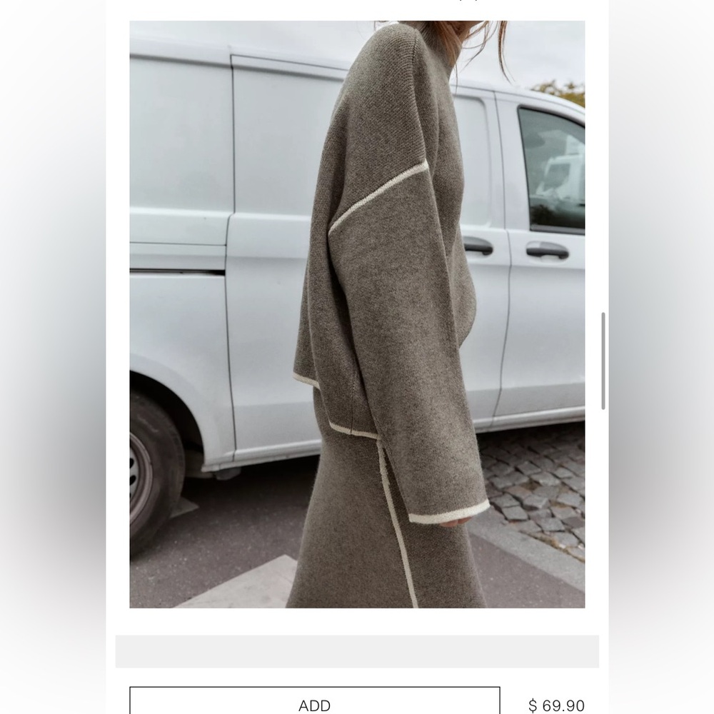 Zara wool skirt set